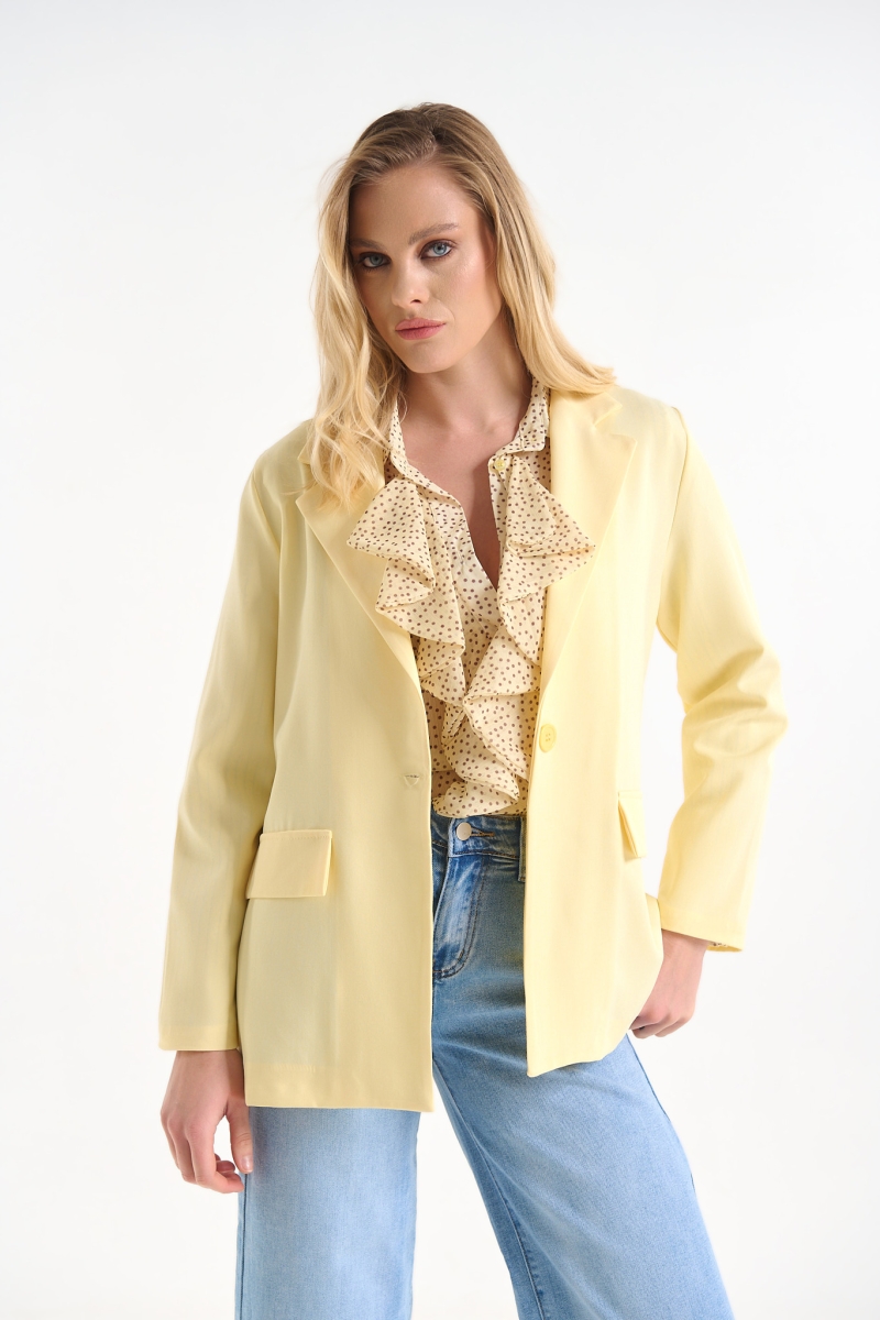 Σακκάκι Basic Με Ριγέ Λεπτομέρειες