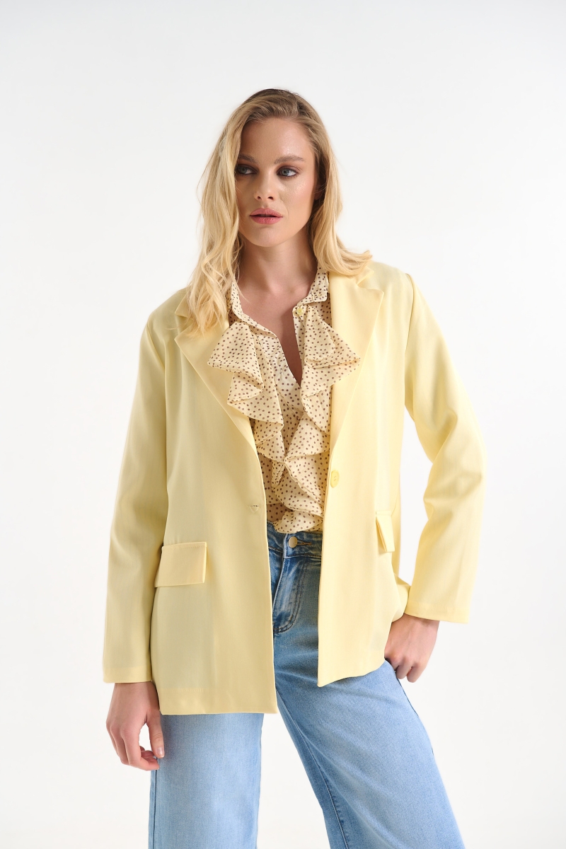 Σακκάκι Basic Με Ριγέ Λεπτομέρειες