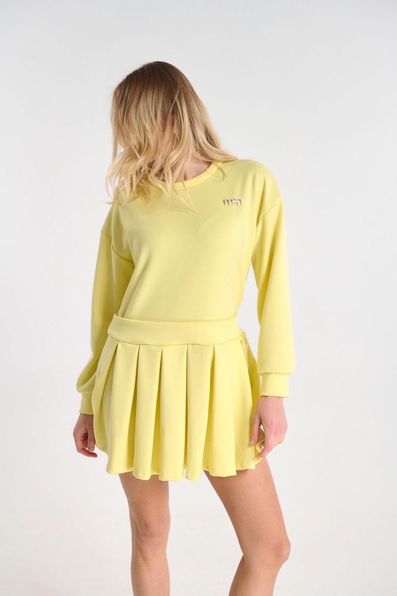 Φόρεμα Κοντό Με Πλισέ Λεπτομέρεια