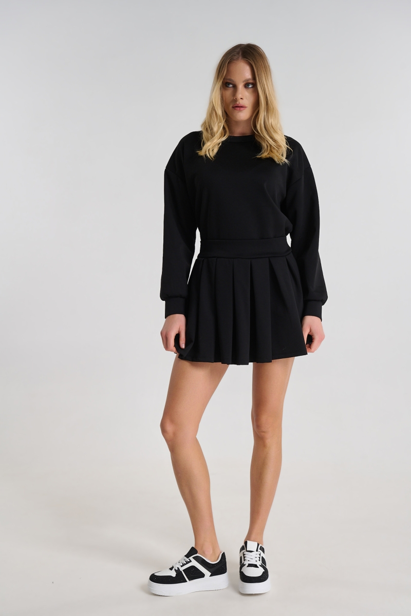 Φόρεμα Κοντό Με Πλισέ Λεπτομέρεια