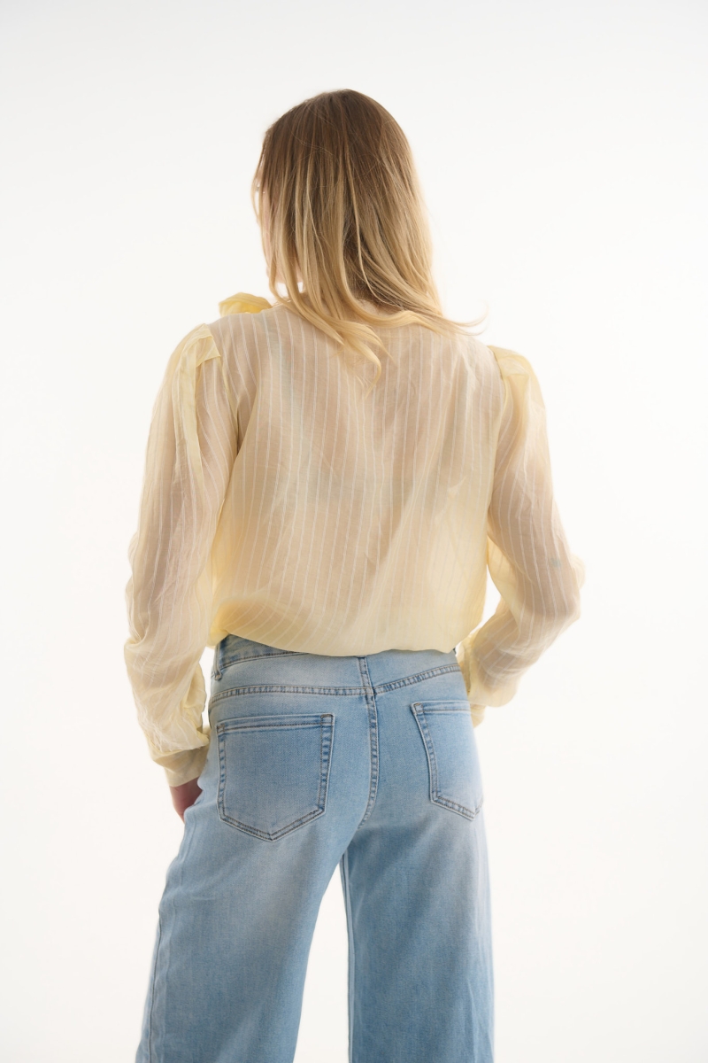 Πουκαμίσα με Φιόγκο & Διακριτική Ρίγα