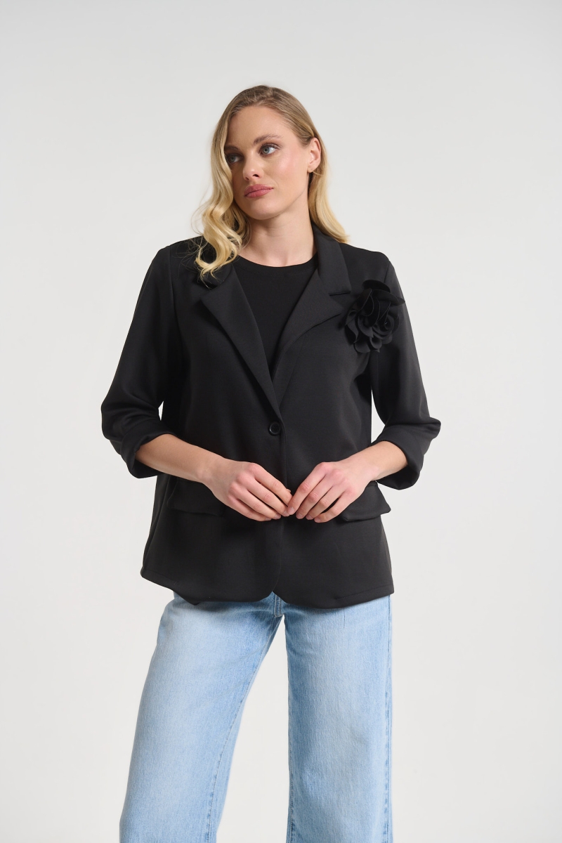 Blazer with Floral Detail