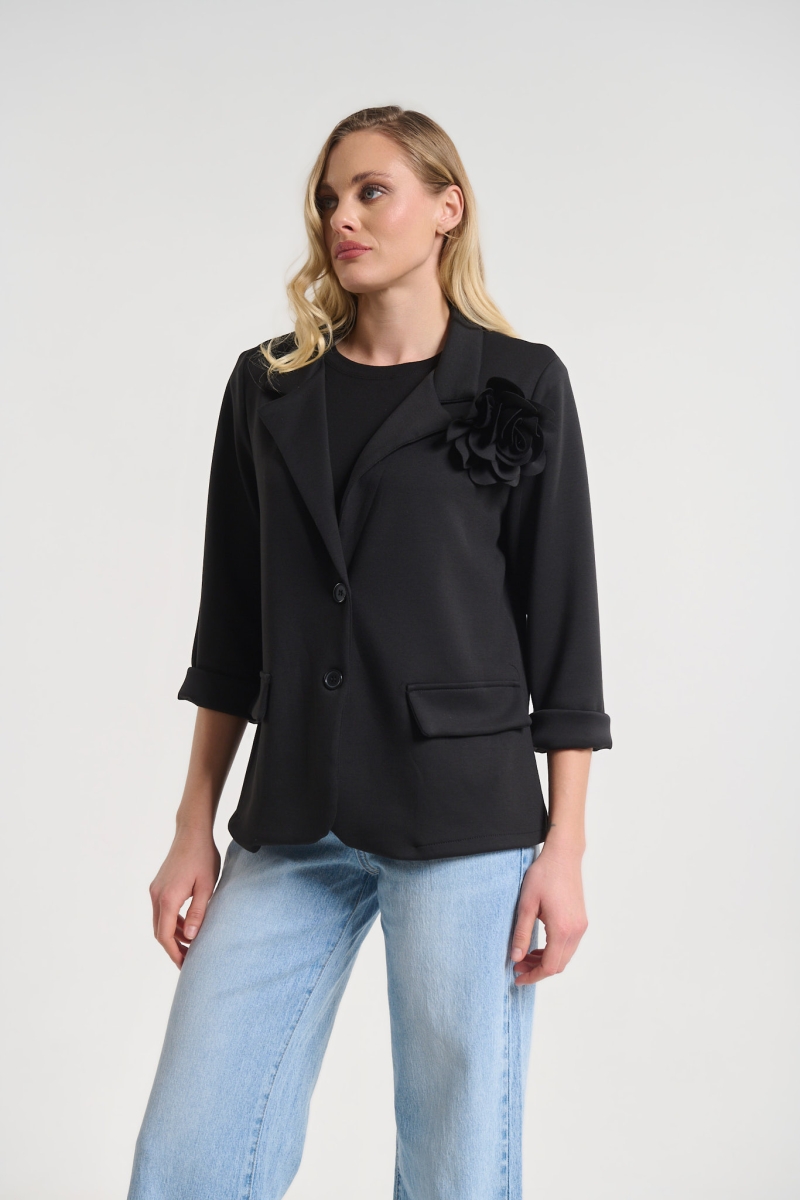 Blazer with Floral Detail