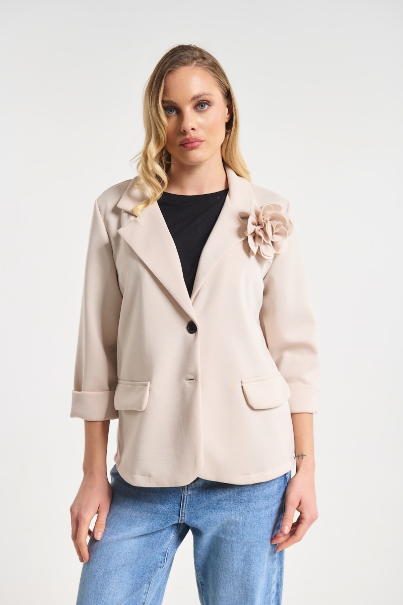 Blazer with Floral Detail
