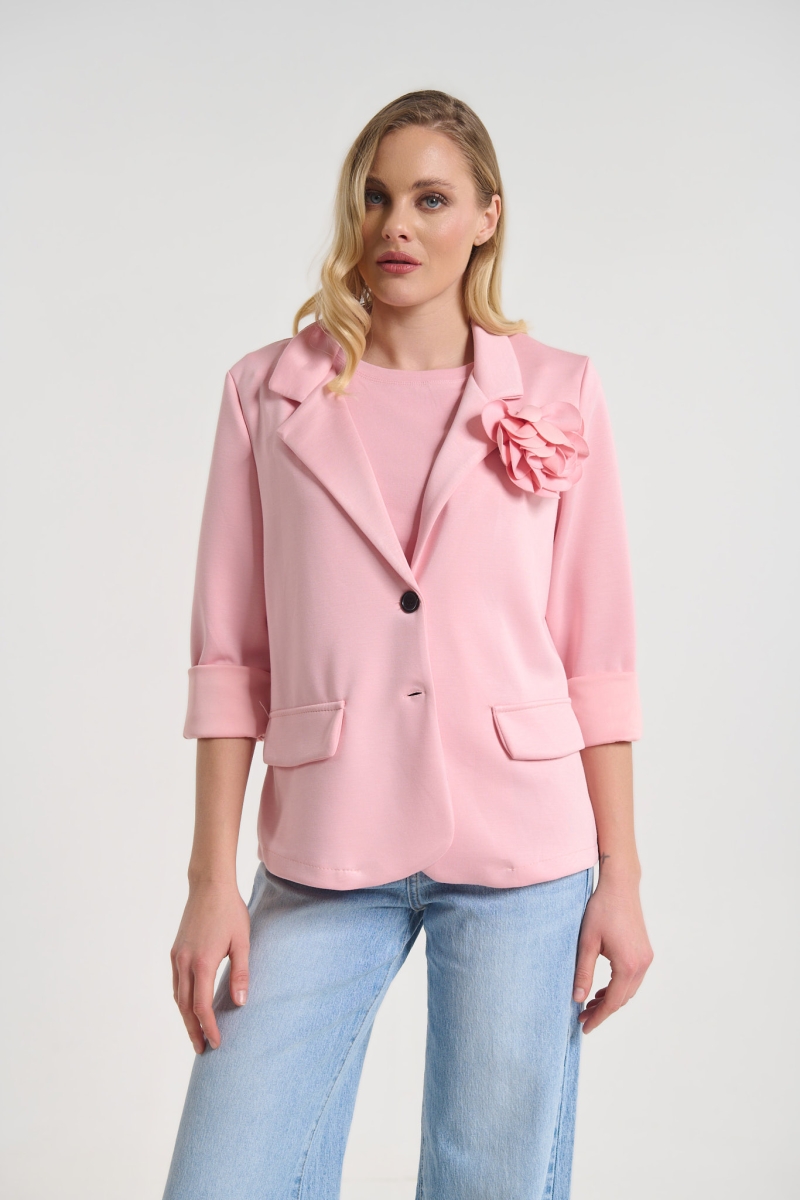 Blazer with Floral Detail