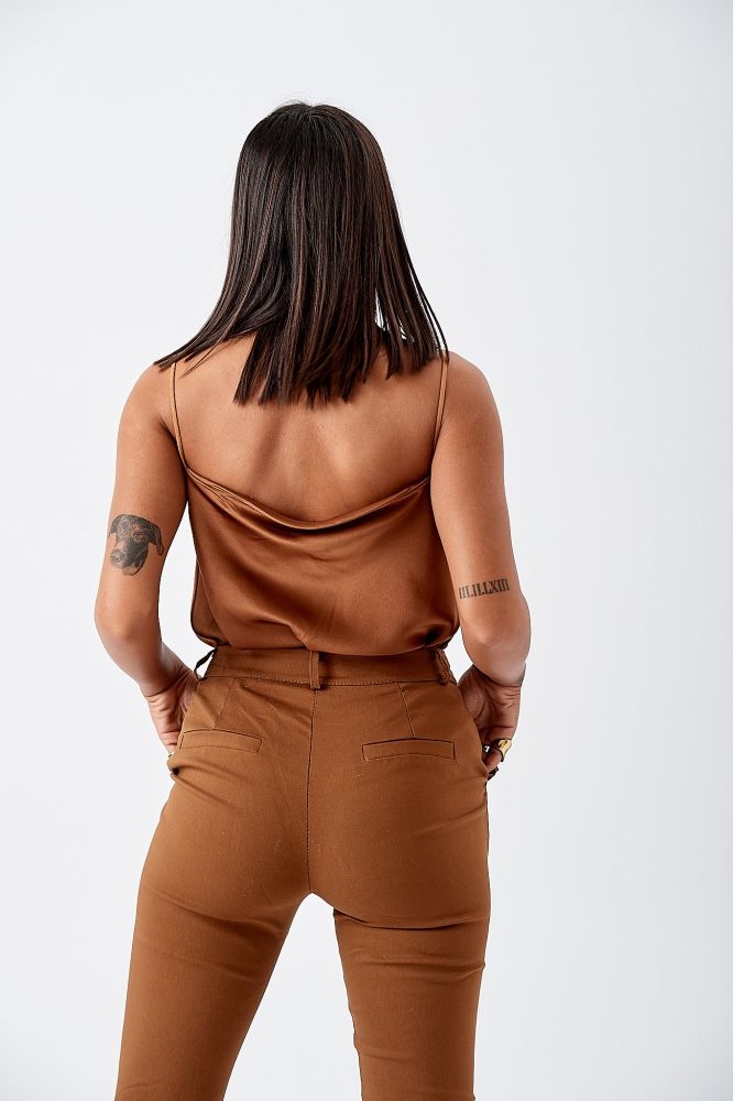 Satin Drapped Tank Top