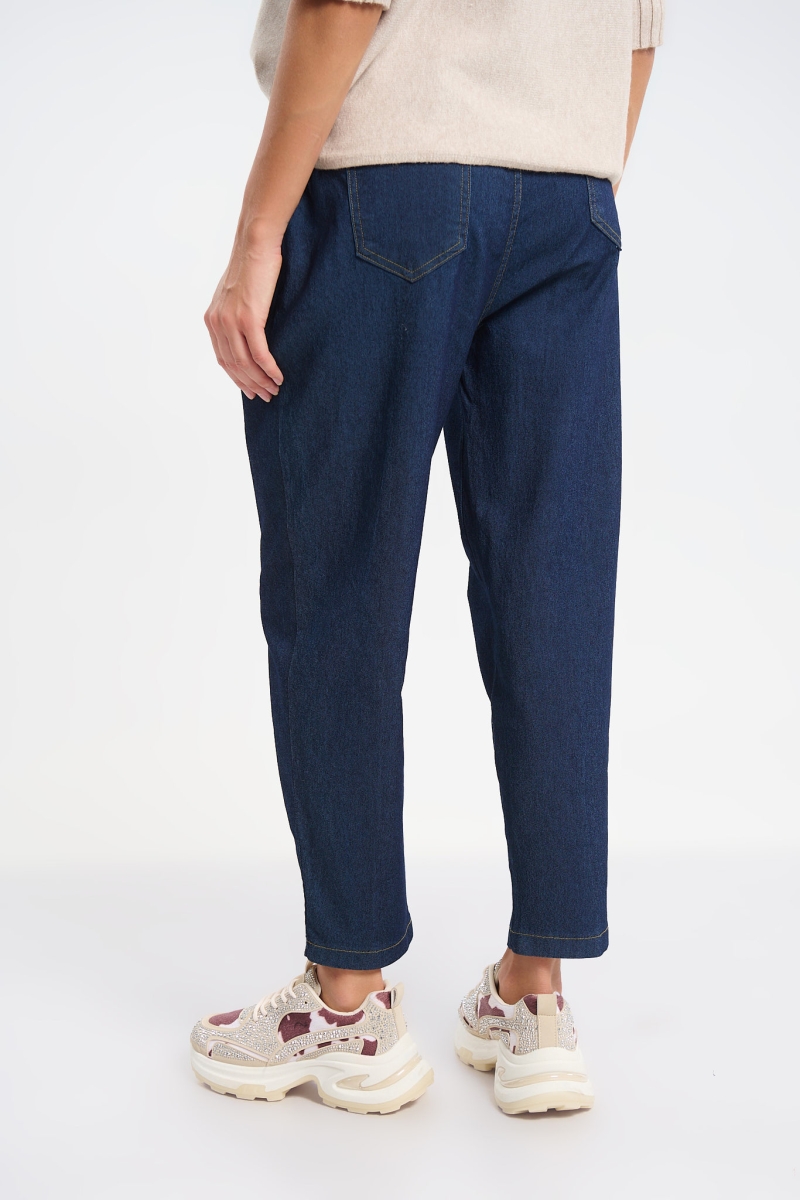 Παντελόνι Τύπου Jeans Με Ζώνη