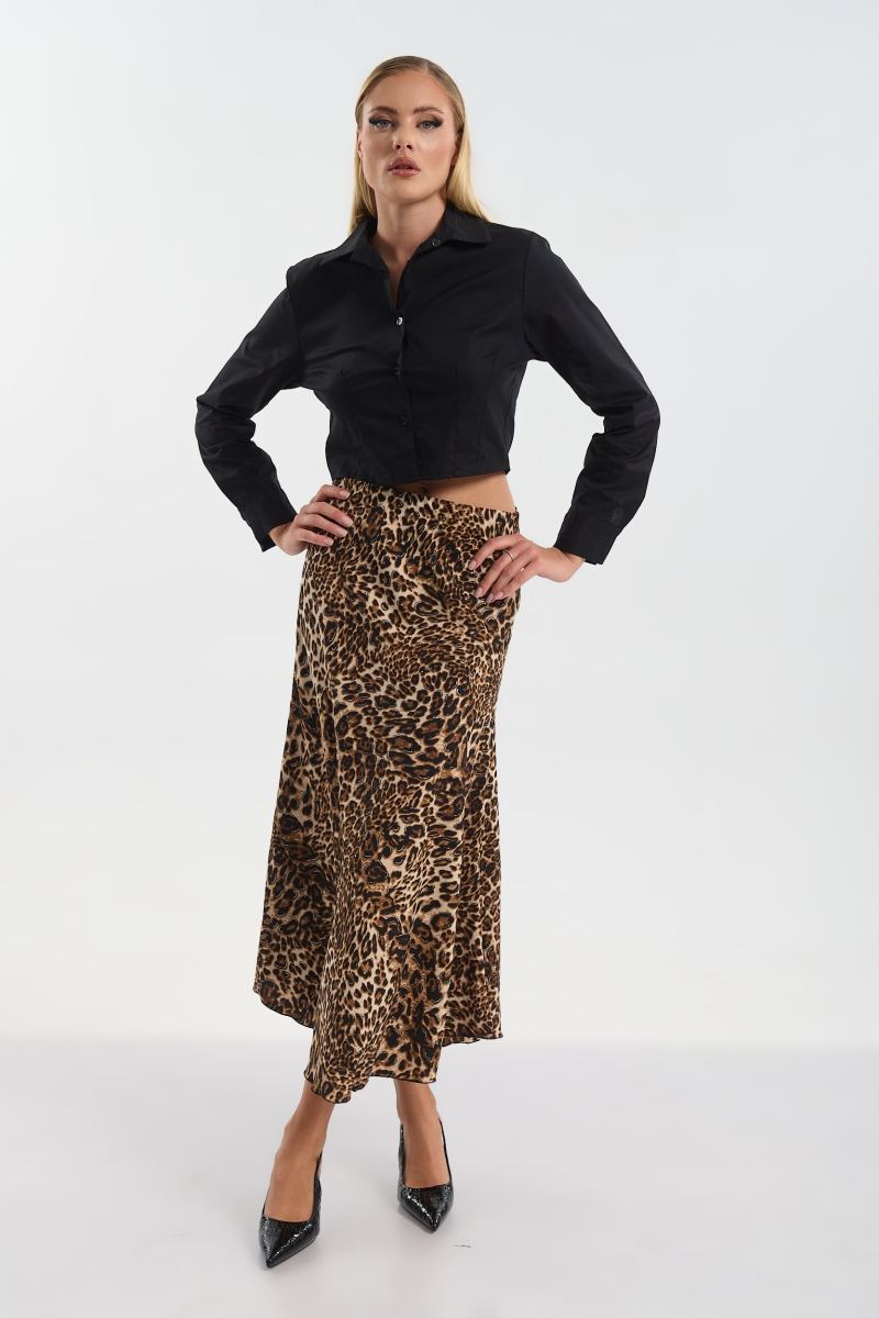 Πουκάμισο Crop Ποπλίνα