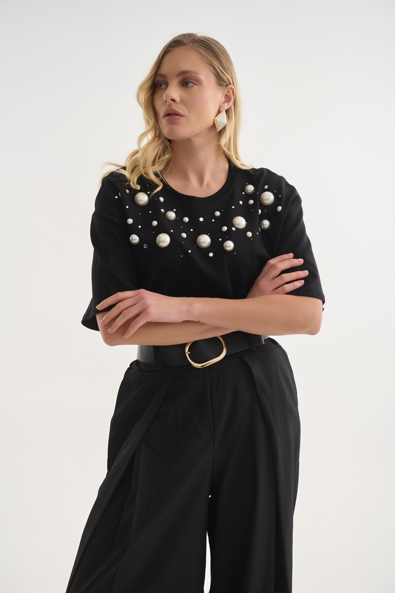 Pearl Embellished T-shirt