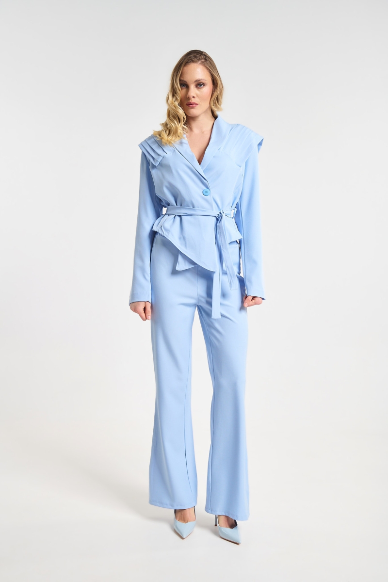 Tailored Blazer & Wide-Leg Pants Set