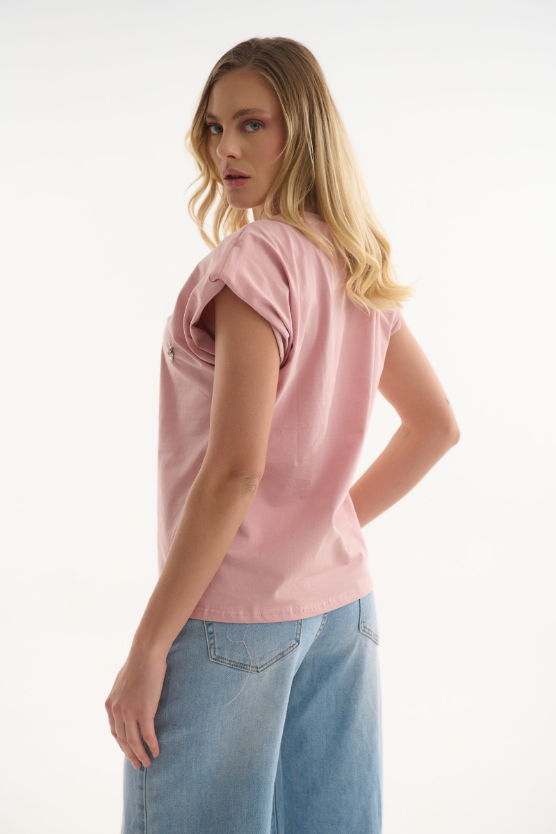 T-shirt Decorative Rhinestones