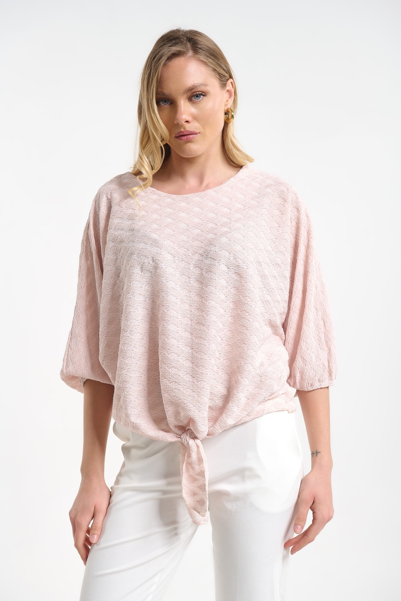Batwing Tie-Front Top for Women