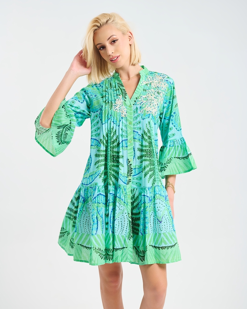 Ble Collection Women’s Tropical Print Mini Dress