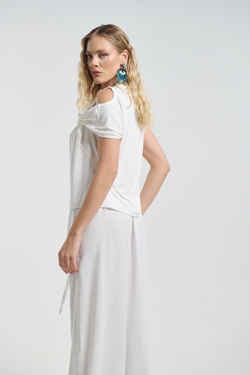 Kellys Asymmetric Draped Top