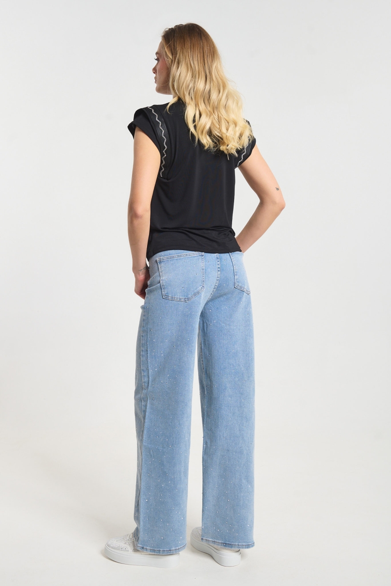 Kelly's T-Shirt Διπλό Μανίκι Με Στρας