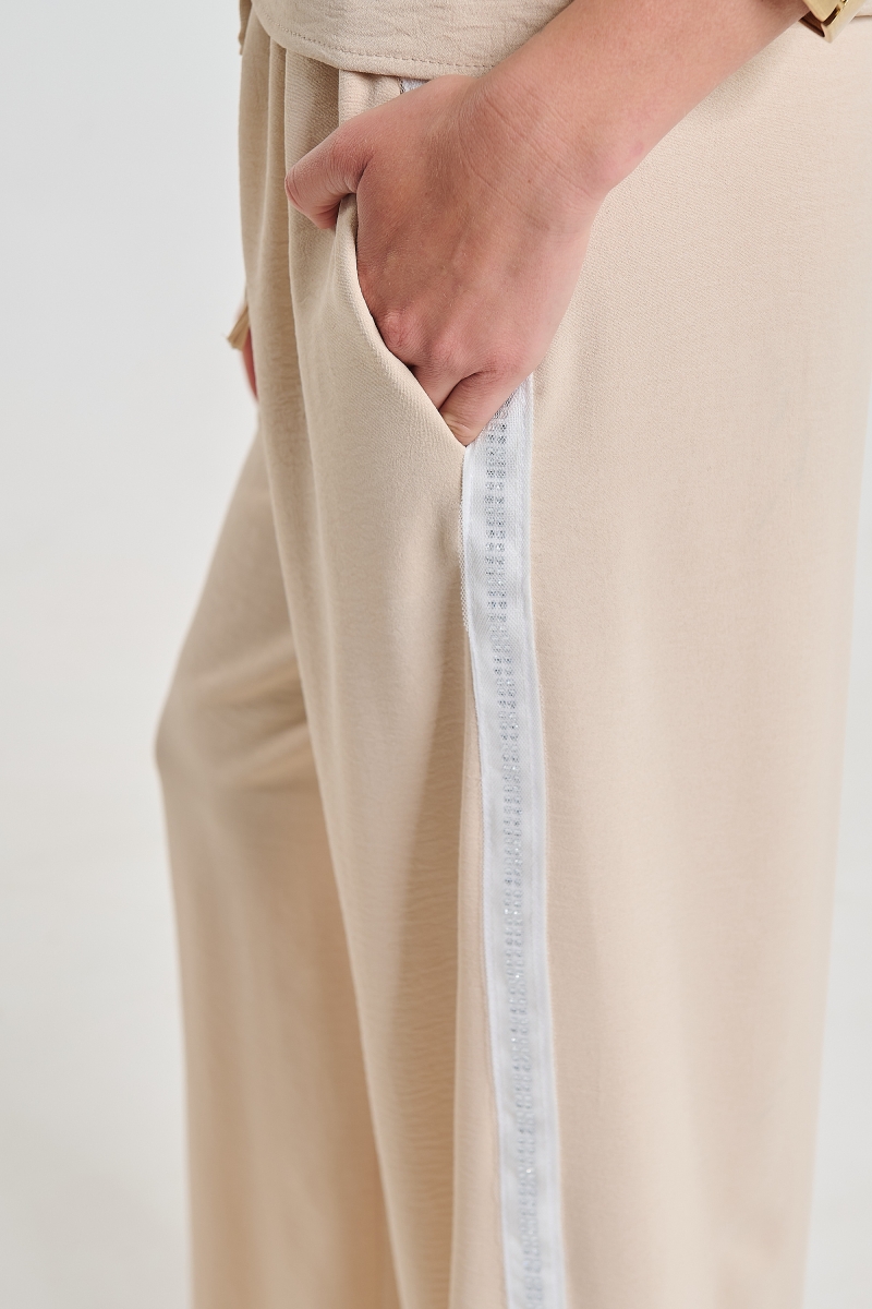 Kelly's Wide Leg Pants with Strass