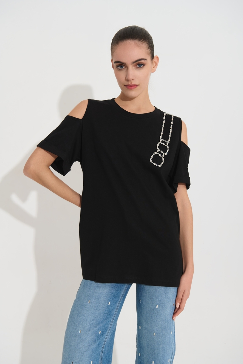 De Javu T-shirt With Rhinestones