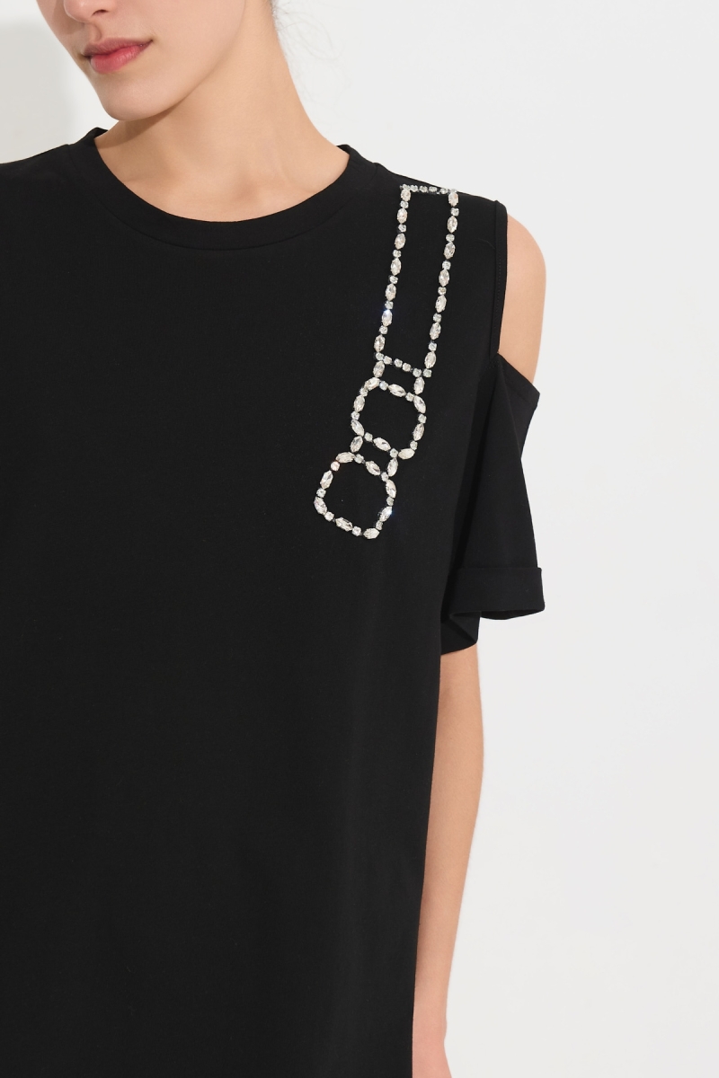 De Javu T-shirt With Rhinestones