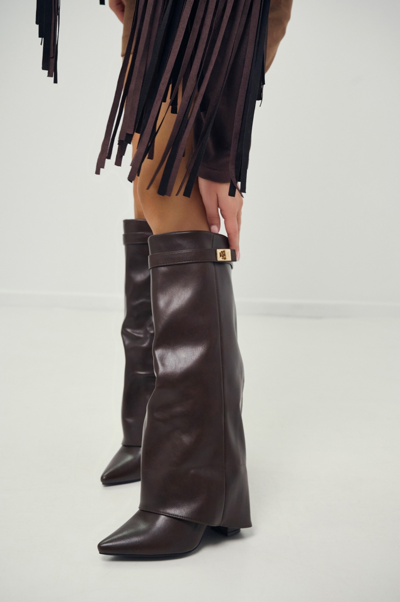 Μπότα Κάλτσα Με Λουρί Πάνω