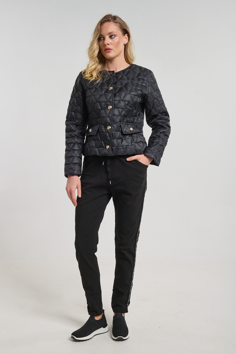 Straight-Leg Pants with Side Stripe for Women