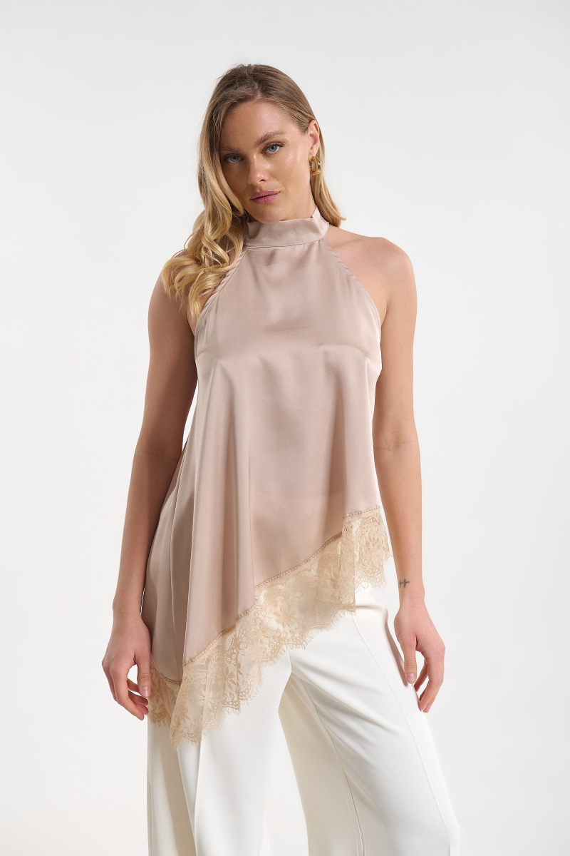 Satin Lace Top for Women
