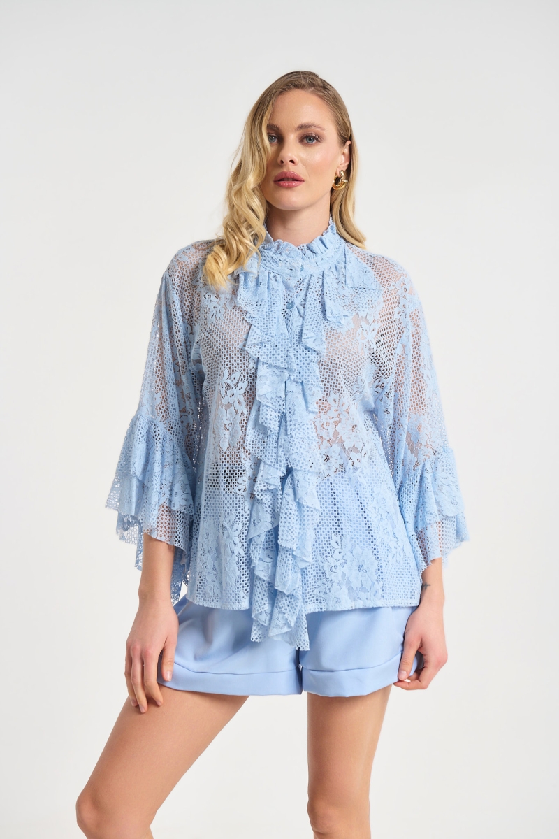 Πουκάμισο Δανδελένιο Με Βολάν