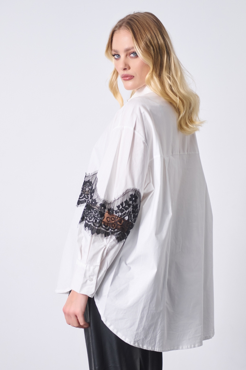 Πουκάμισο Νυχτερίδα Δαντέλα Μέση