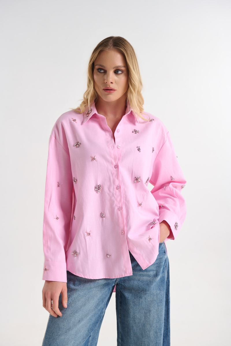 Πουκάμισο Με Στρας Χάντρες