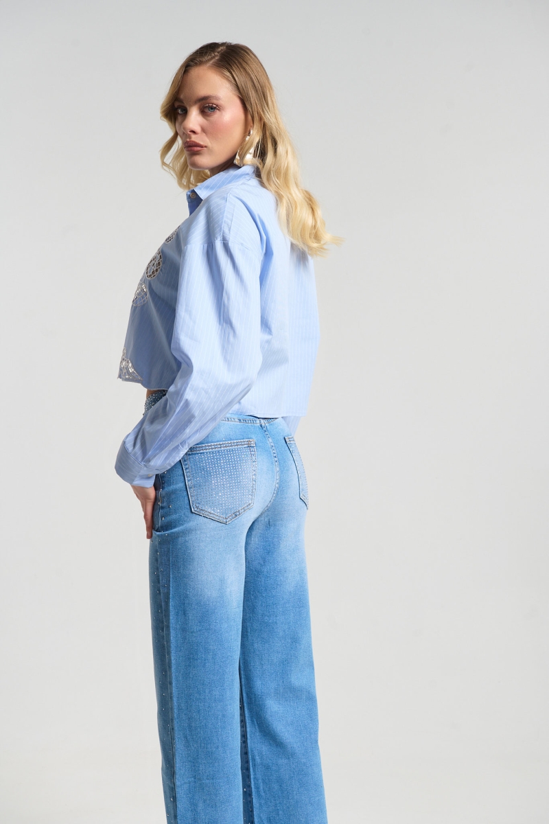 Πουκάμισο Κοντό Ριγέ Κοφτό