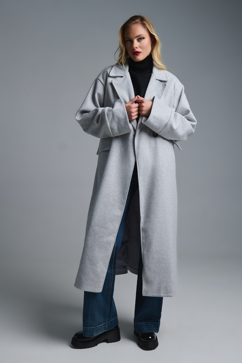 Παλτό Μακρύ Με Γιακά