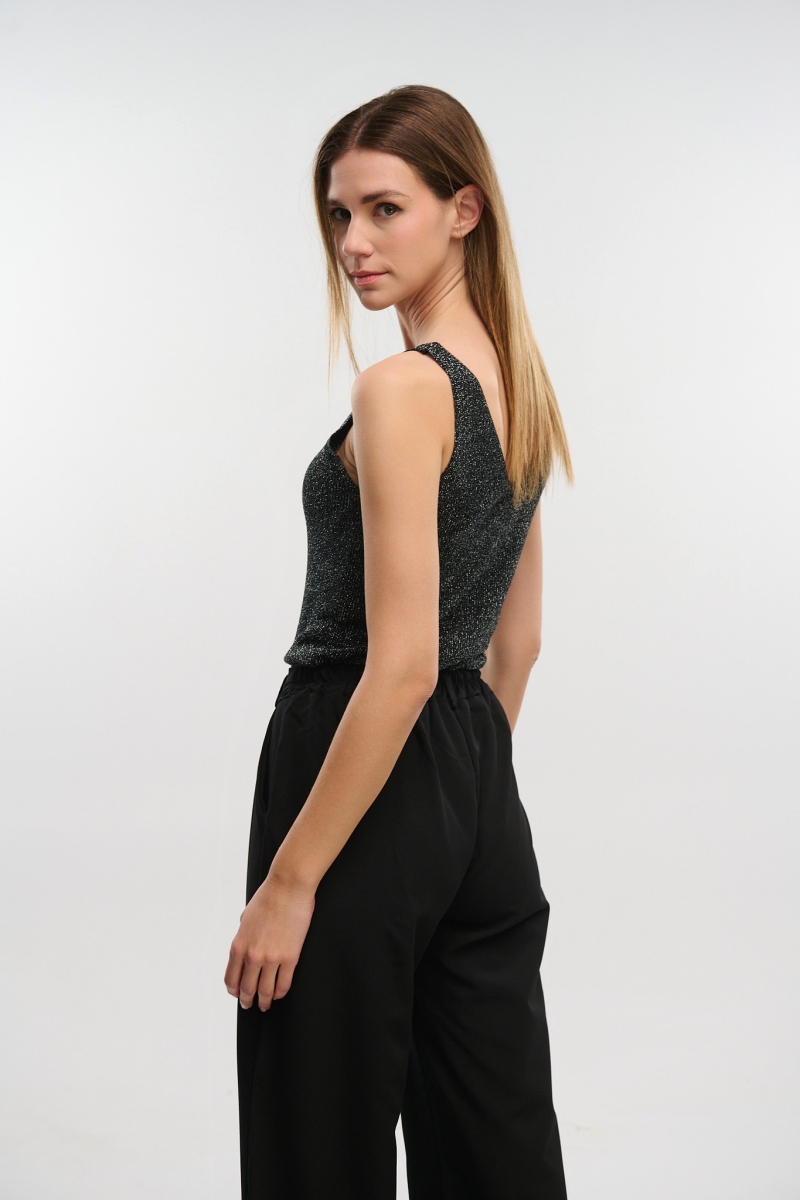 Sparkly Lurex Sleeveless Top