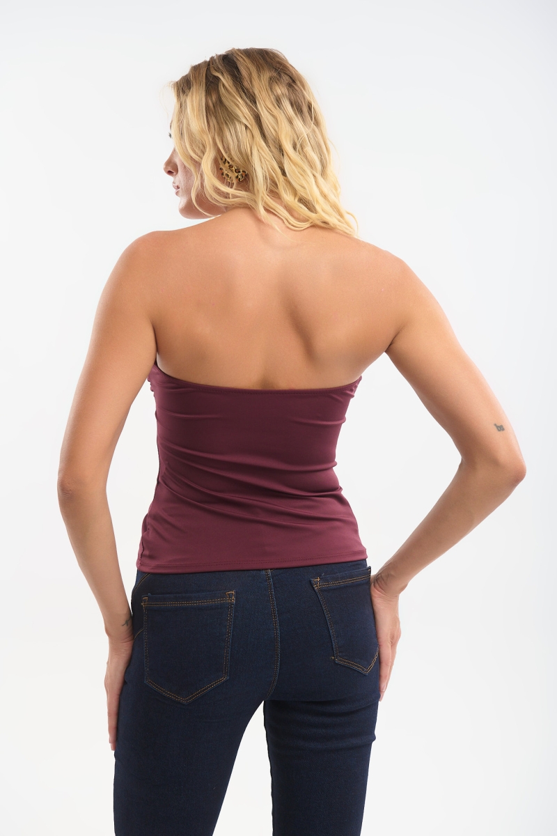 Τοπ Στράπλες Με Χρυσή Τόκα