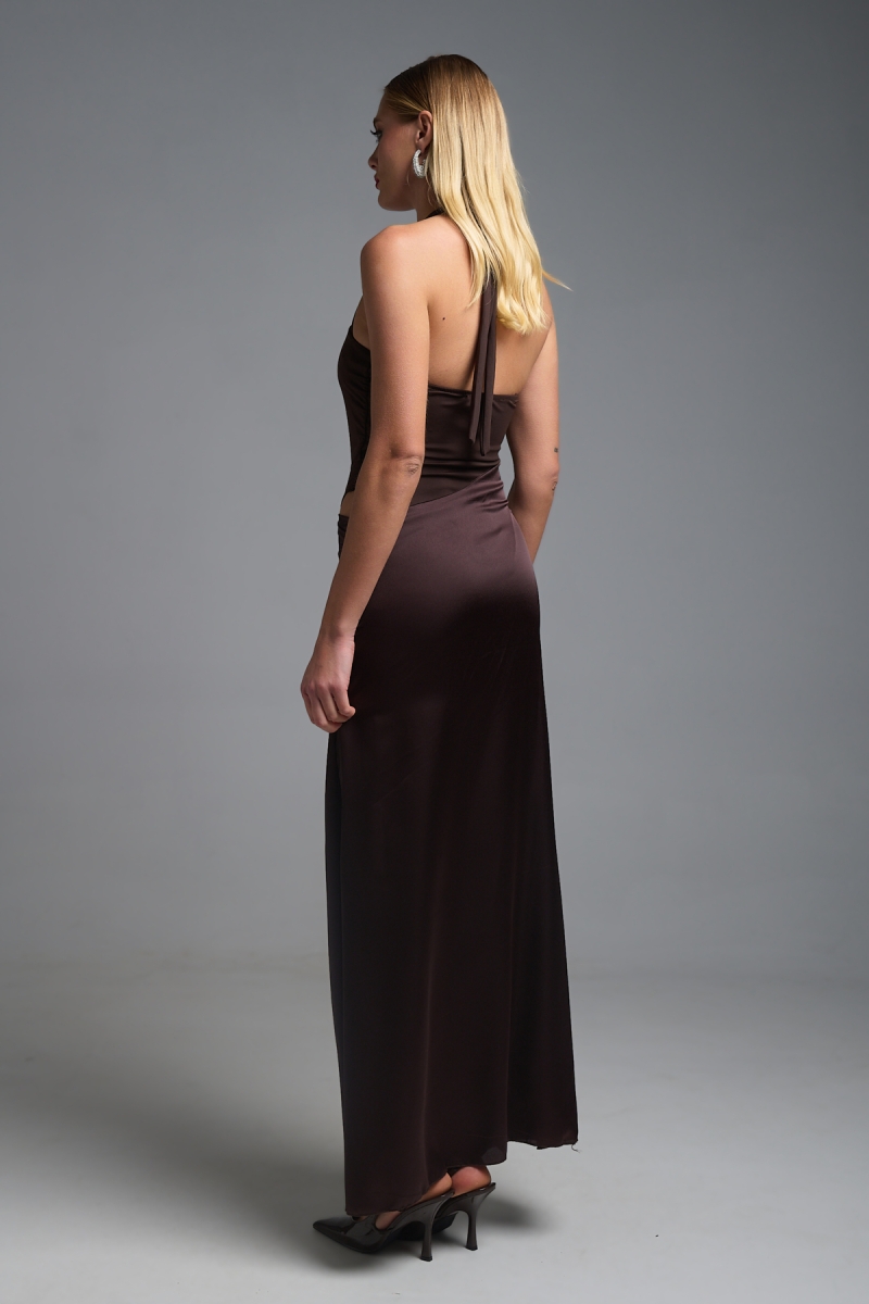 Φόρεμα Μάξι Κορμάκι Με Άνοιγμα
