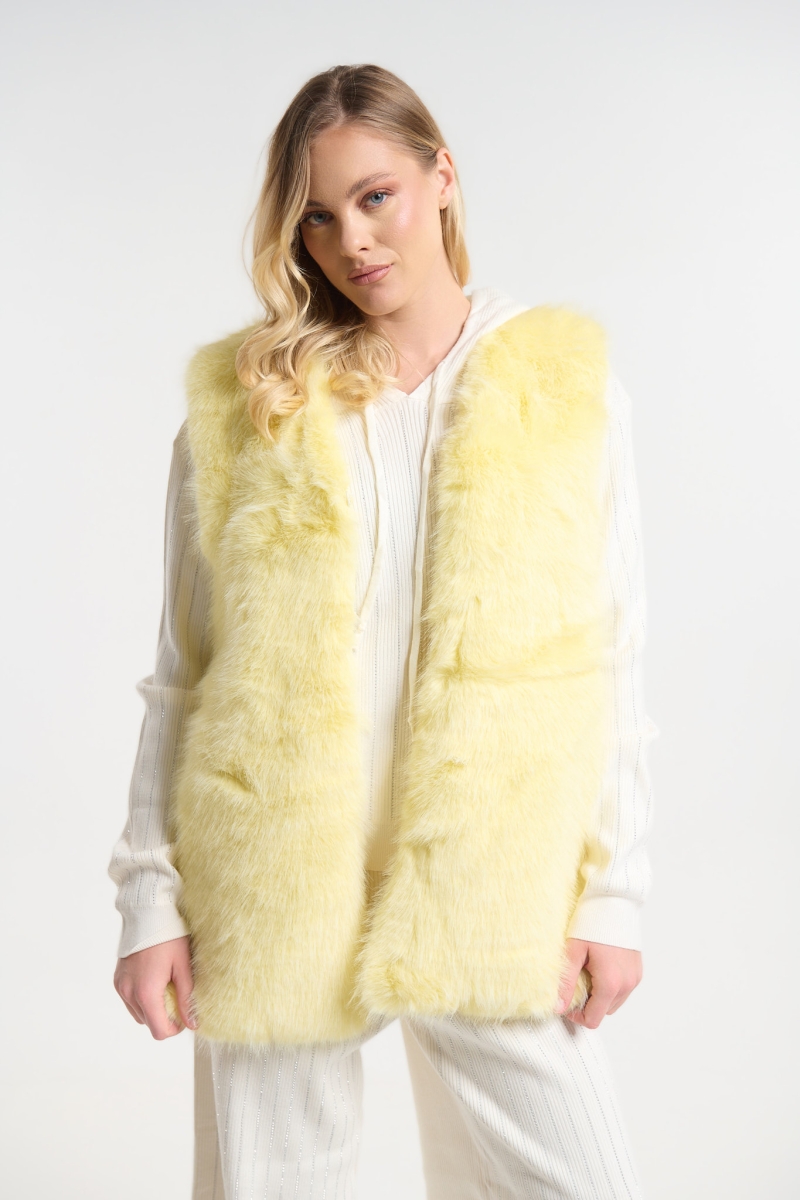 Γουνάκι Αμάνικο με Ανάποδη Τρίχα