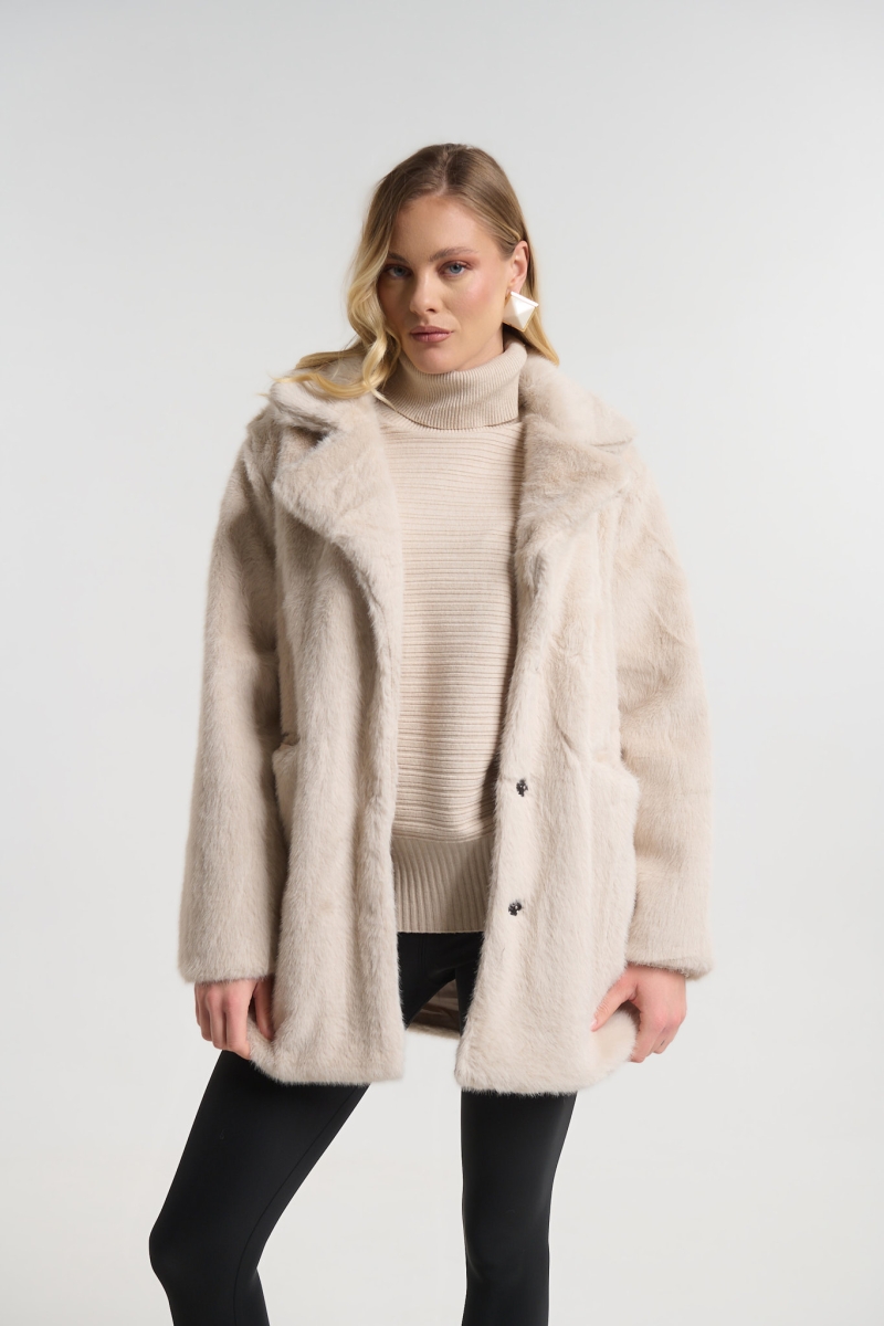 Γούνα με Γιακά & Κρυφές Τσέπες