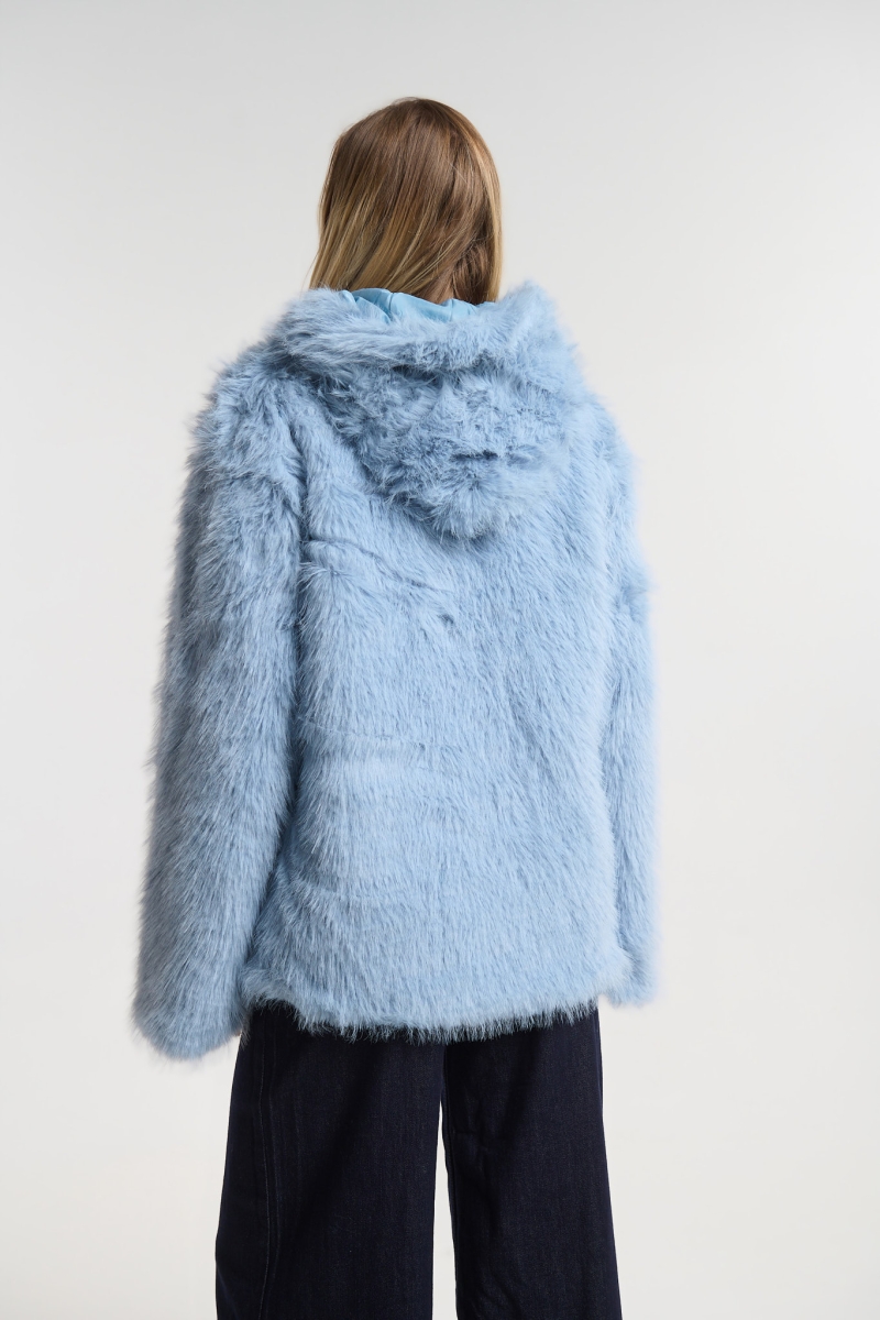 Γούνα με Κουκούλα & Φερμουάρ