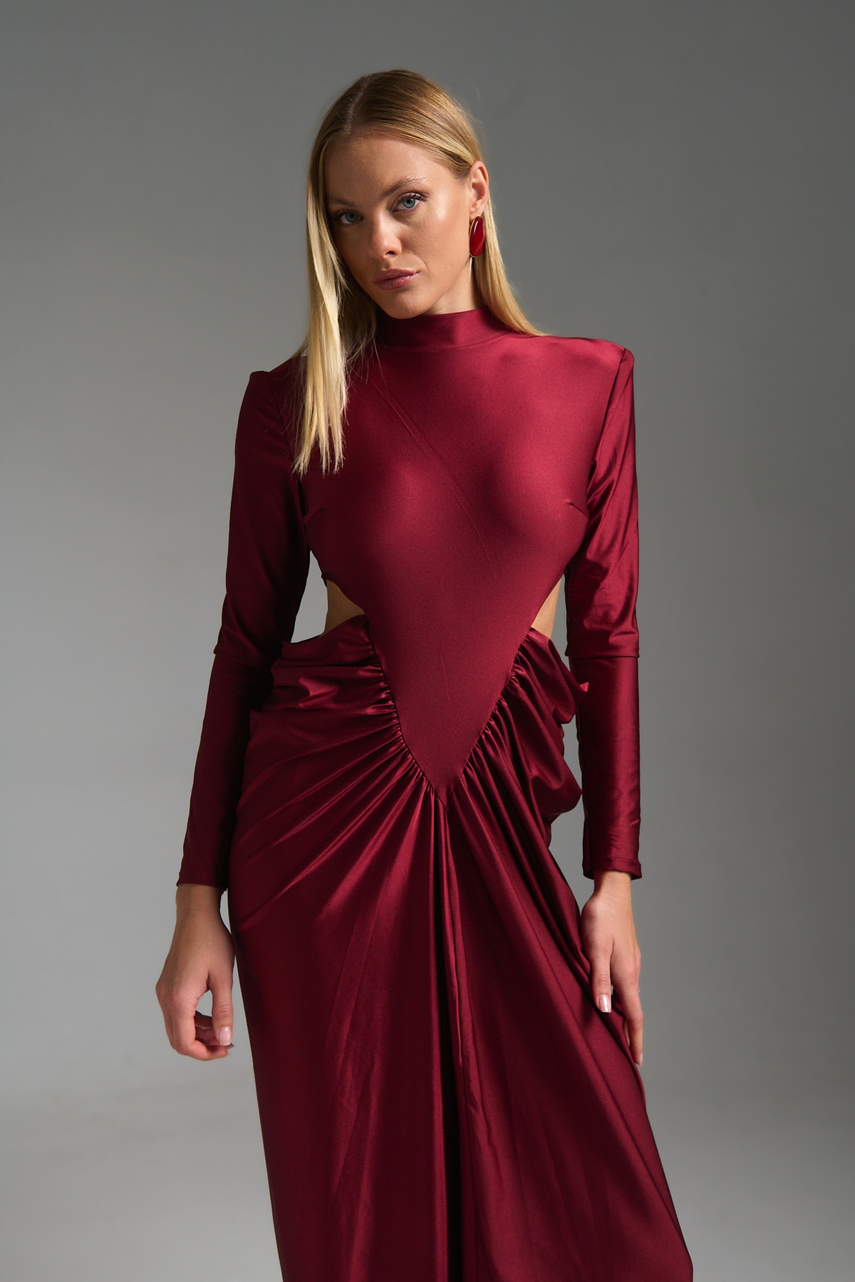 Φόρεμα Μάξι Ζιβάγκο Μακρυμάνικο Βράκα