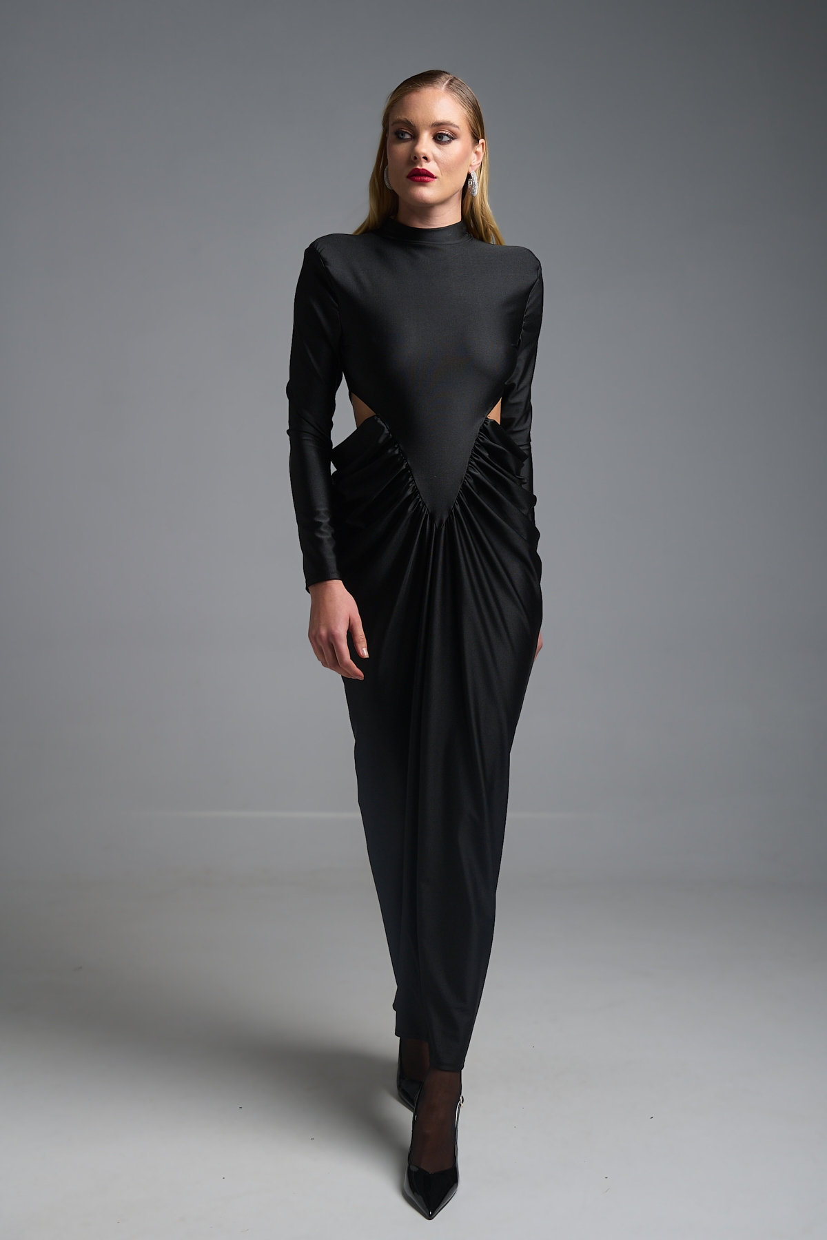 Φόρεμα Μάξι Ζιβάγκο Μακρυμάνικο Βράκα