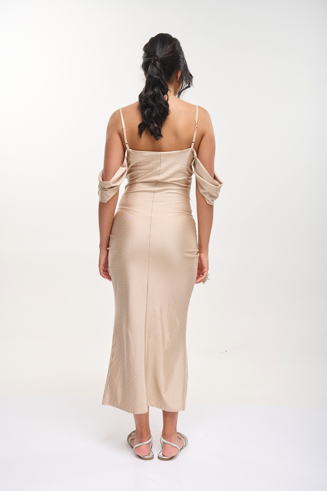 Midi Outoff -Shoulder Dress