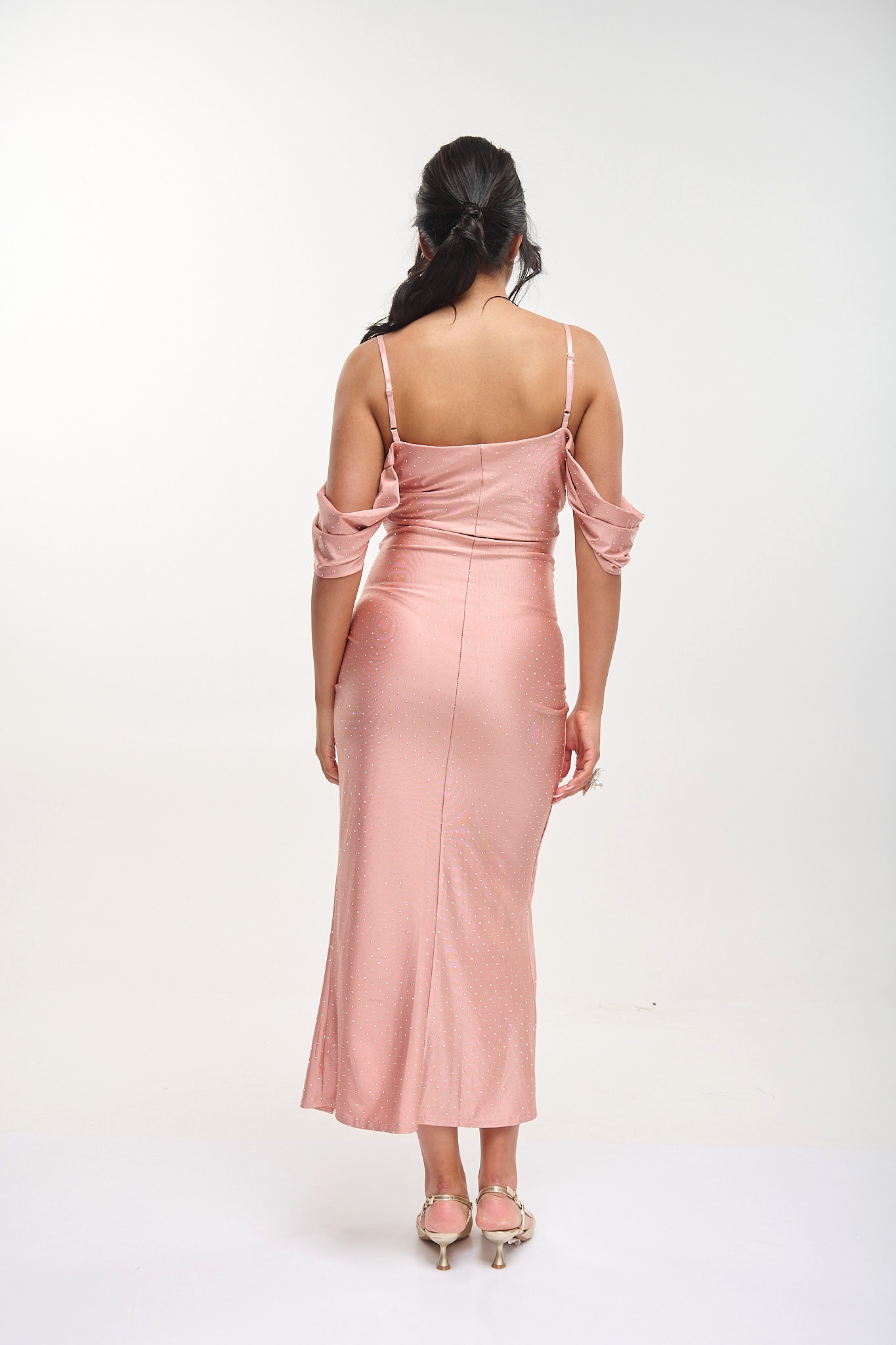 Midi Outoff -Shoulder Dress