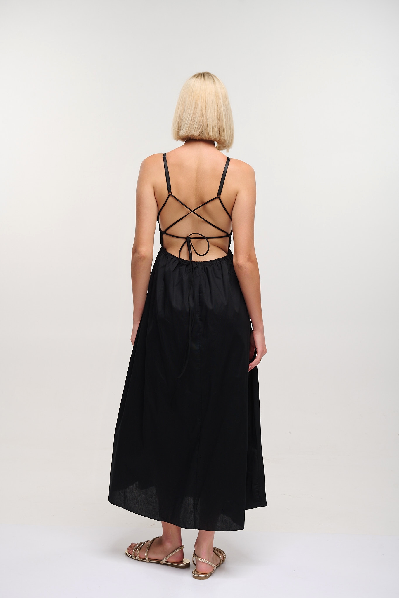 Open Back Knotted Maxi Dress