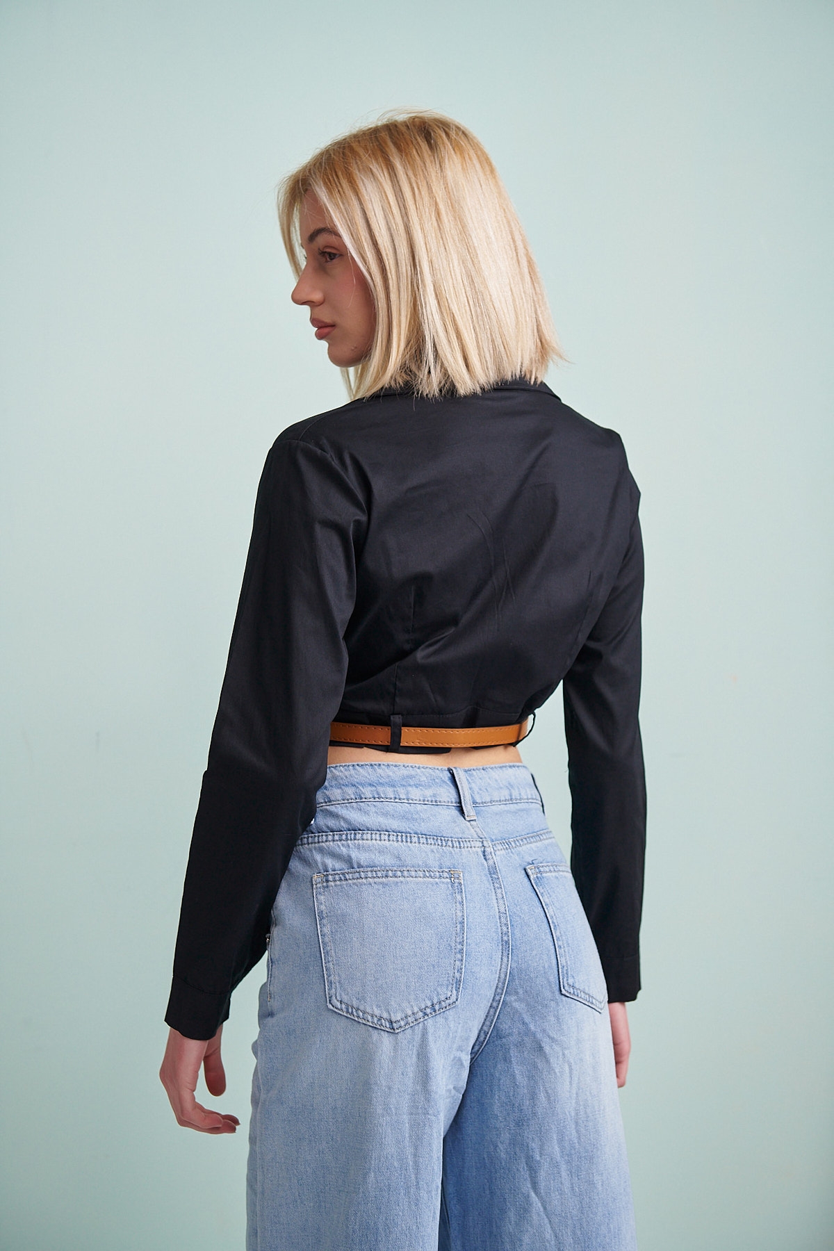 Cropped Belted SHIRT