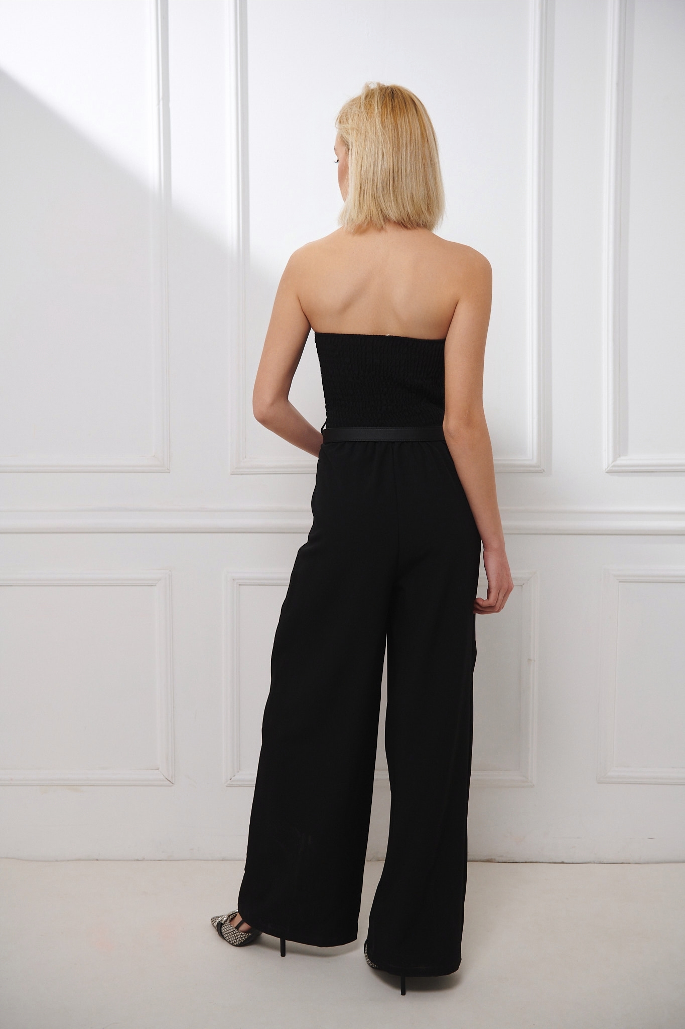 Belted Straples Jumpsuit