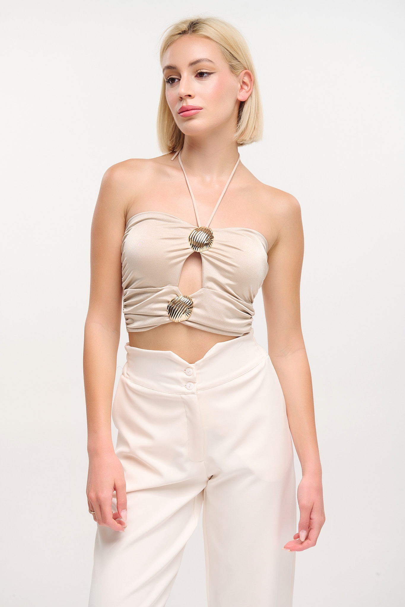 Shells Detailed Cropped Top