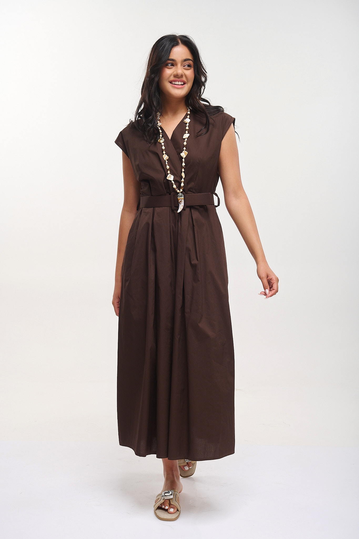 Midi Dress With Belt