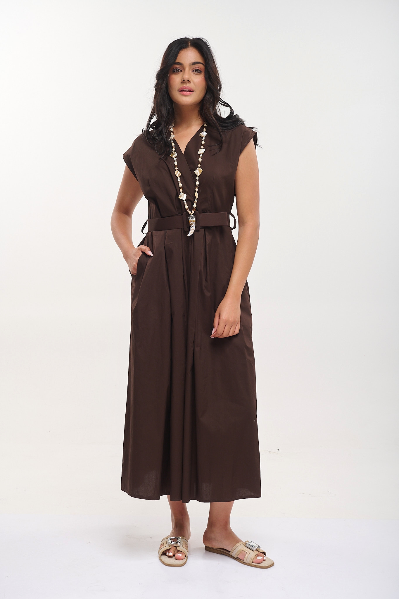 Midi Dress With Belt