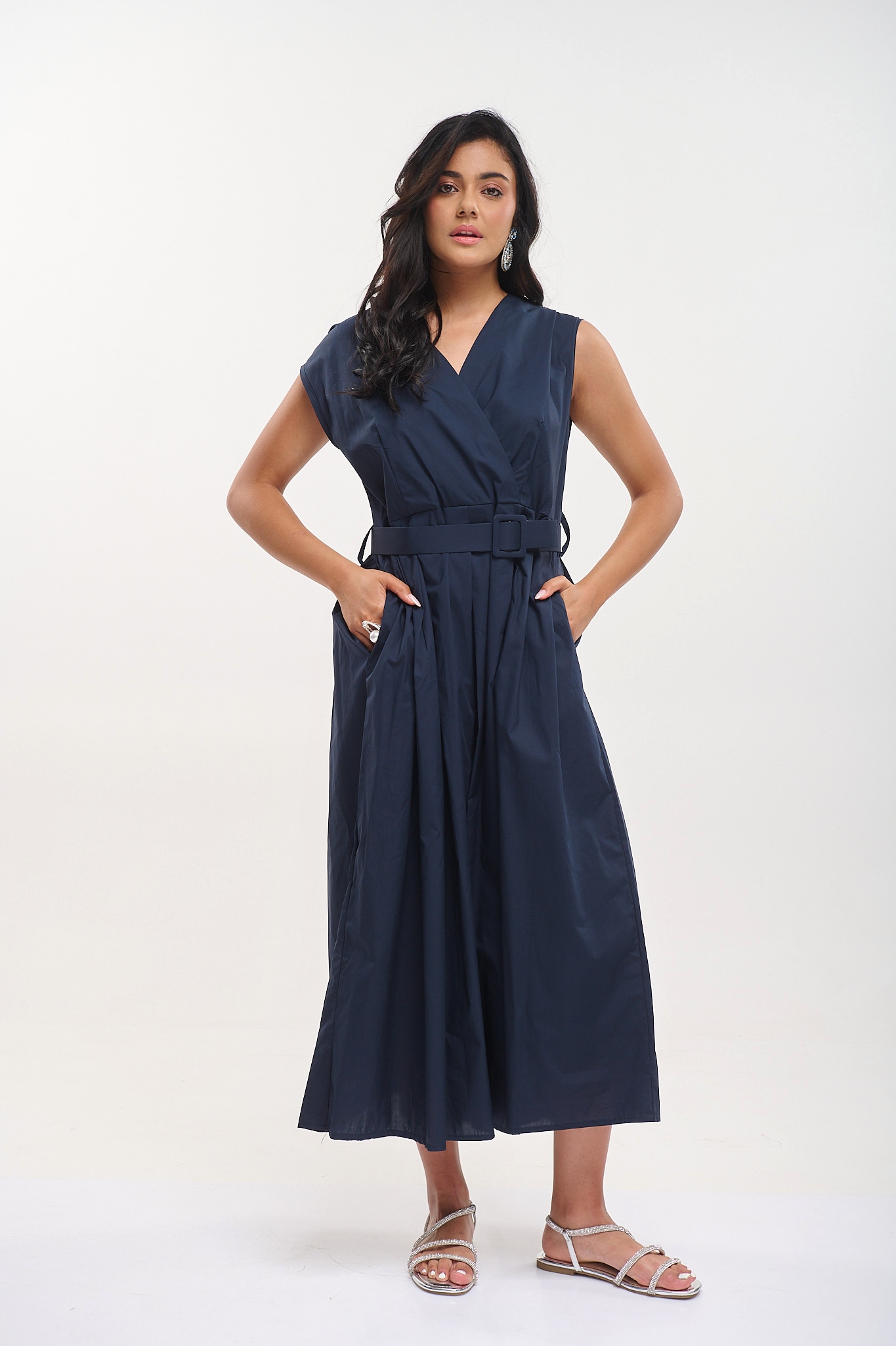 Midi Dress With Belt