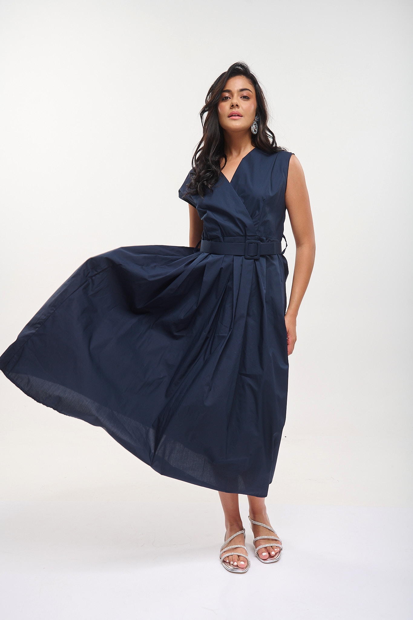 Midi Dress With Belt