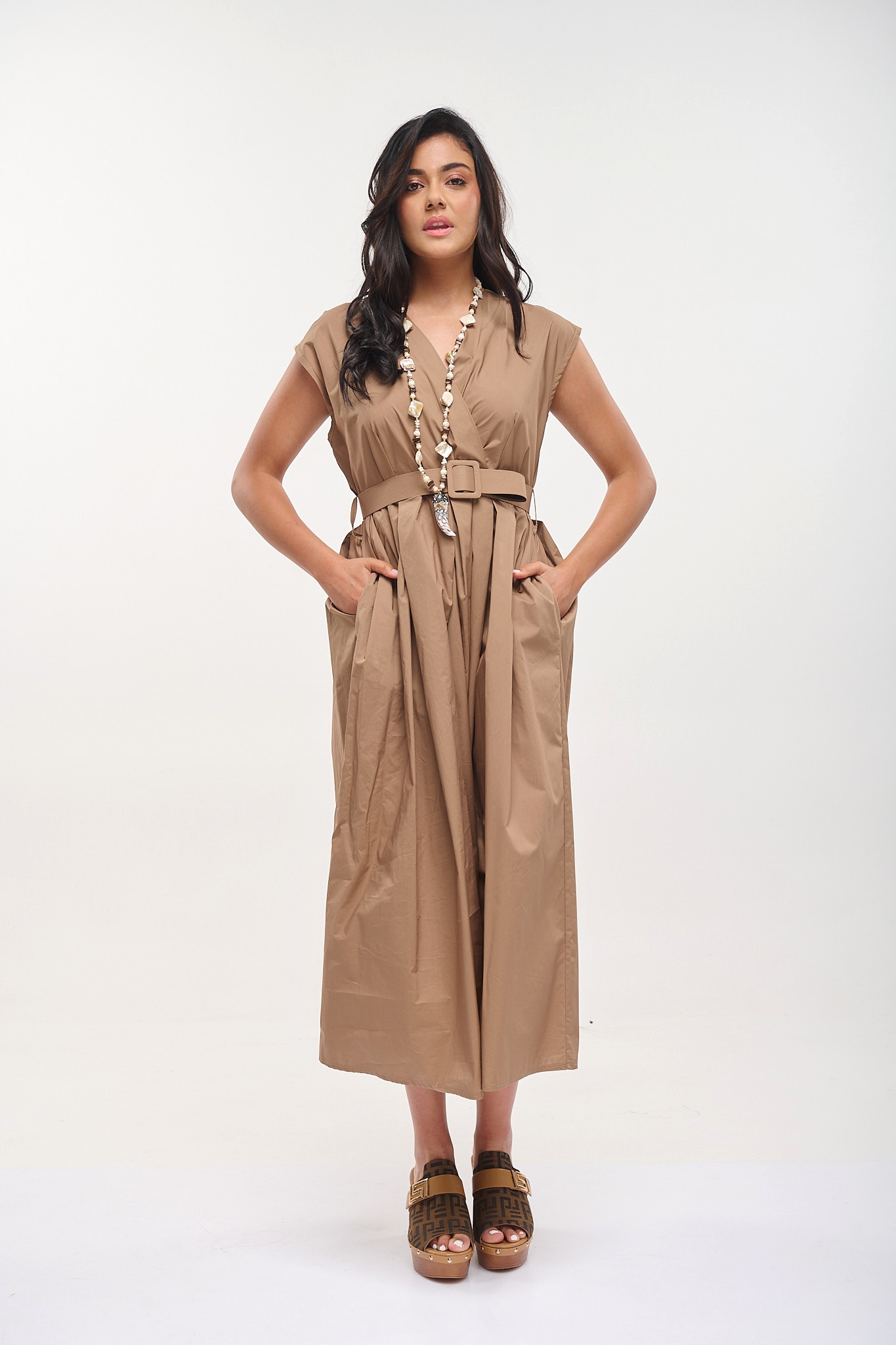 Midi Dress With Belt