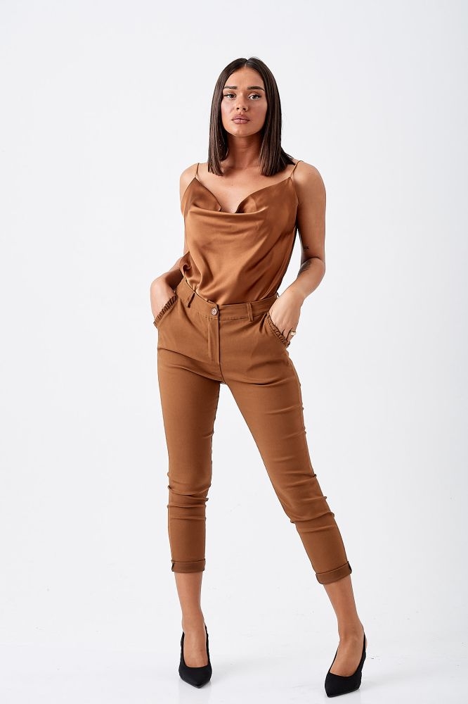 Satin Drapped Tank Top